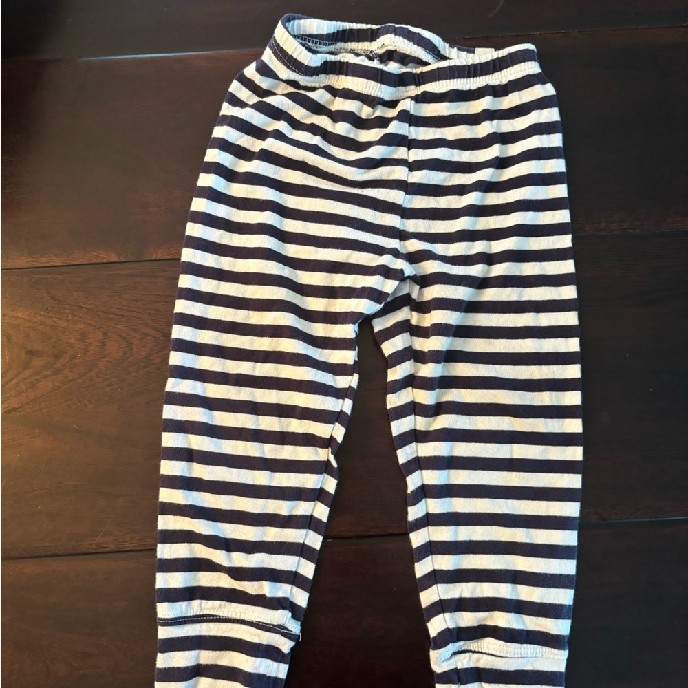 Primary Navy and White Striped Kids Casual Bottoms
